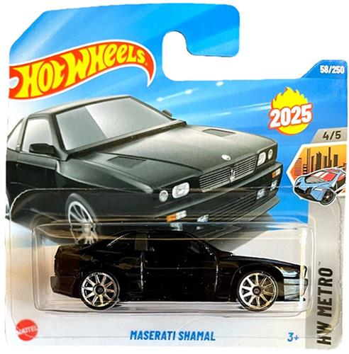 HOT WHEELS MASERATI SHAMAL BLACK 58/250 HW METRO 4/5 1:64