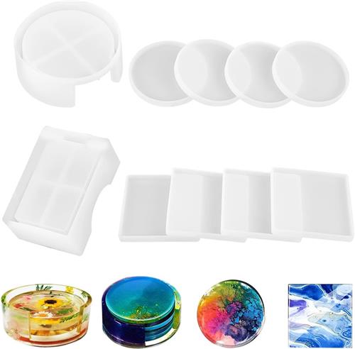 Goodivery ® Creatieve Set van 10 Siliconen Mallen voor Onderzetters in Diverse Vormen en Grootte