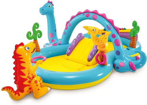 Intex Dinoland Opblaaszwembad met glijbaan - 302 x 229 x 112 cm