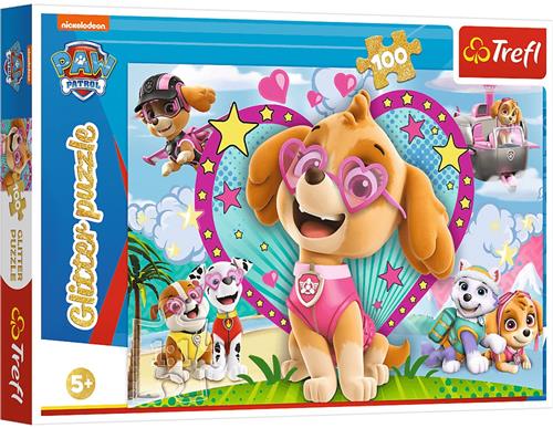 GLITTERPUZZEL PAW PATROL 100PCS