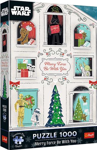 Trefl puzzel 1000 stukjes Merry Force Be With You Star Wars.
