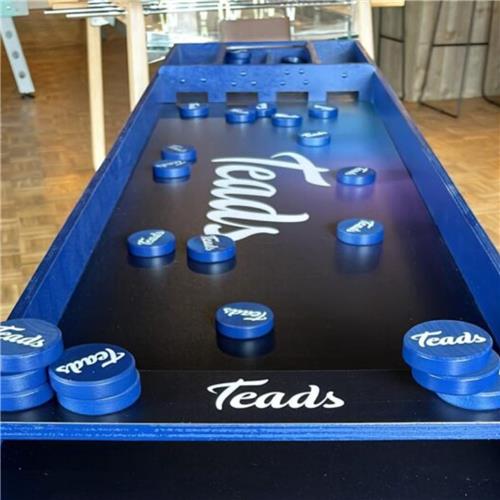 Gepersonaliseerde set sjoelstenen - Holgedraaid - beukenhout - 30 stuks - spuiten in RAL kleur - logo - graveren - bedrukken - personaliseren - Kies nu voor jouw kado: Logo, Uiting en meer -