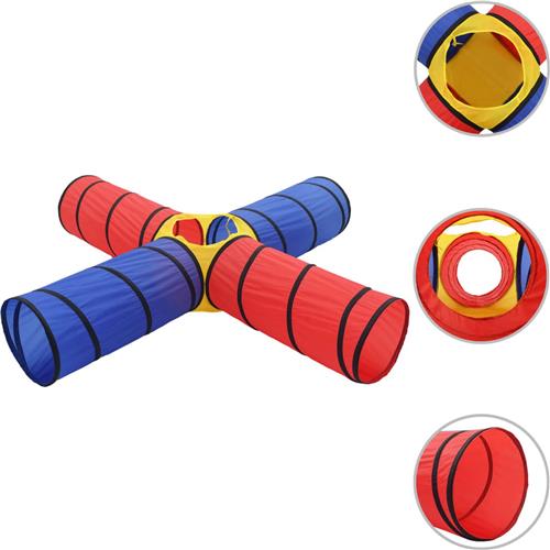 vidaXL Kinderspeeltunnel met 250 ballen meerkleurig