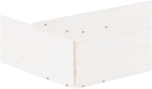 vidaXL Zandbak met bankjes achthoekig massief grenenhout wit