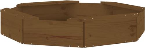 Zandbak met bankjes achthoekig massief grenenhout honingbruin