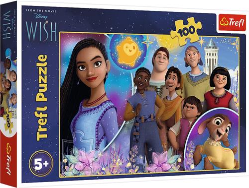 Trefl 100, Wish, Disney Wish, 100 stuk(s), Stripfiguren, 5 jaar