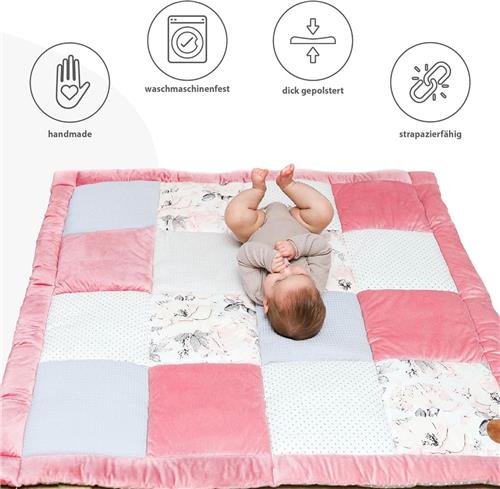Goodivery ® Zachte Speelkleed voor Baby's met Patchwork Ontwerp 100x100 cm