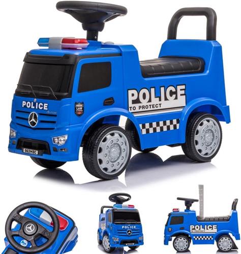 Loopauto vanaf 1 jaar Politie, kinderauto Politie, opbergruimte onder de stoelen, wielen en zitting van kunststof