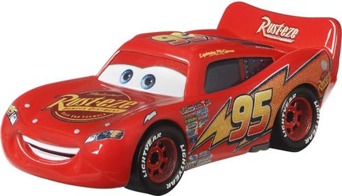 Disney Pixar Cars Disney and Pixar Cars Lightning McQueen with Rusteze Sign, Auto, 3 jaar, Metaal, Meerkleurig, Rood