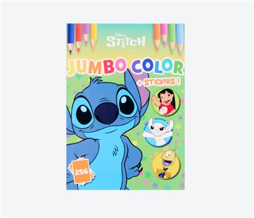 Disney Stitch XXL Kleur- & Stickerboek  256 Pagina's Creatief Plezier - jumbo color - Lilo&Stitch