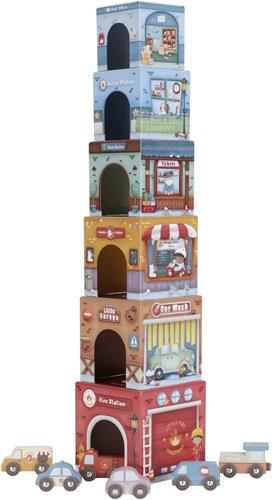 Little Dutch Stapeltoren Inclusief 6 Autos  Hout