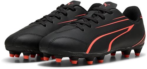 Puma voetbalschoenen Vitoria FG/AG junior - zwart/rood - maat 33.