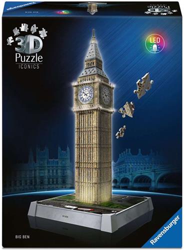Ravensburger Iconics: Big Ben - with light - 3D Puzzel