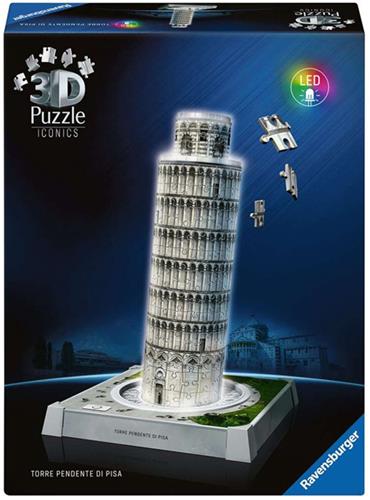 Ravensburger Iconics: Leaning Tower of Pisa - with light - 3D Puzzel