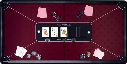 Pokerkleed rood (118x59cm) - Longfield