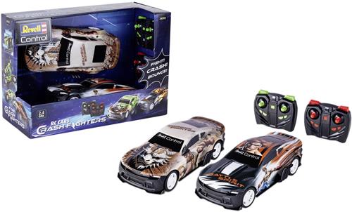 Revell RC voertuig - 24593 RC Auto Set - Crash Fighters - 2 Auto#039 - 2,4GHz RC Model Kant en Klaar - 1:18