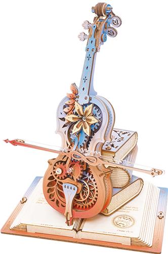 Robotime Magic Cello - Symphony of Gorgeous Dreams - AMK63M - ROKR Mechanical Music Box Series - Bouwpakket - Instrument - Knutselen - Muziekdoos