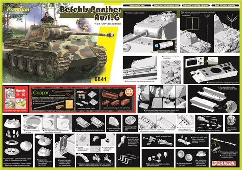 Dragon Modelbouwpakket - 6841 Befehls Panther Ausf.G - Premium Edition - 1:35