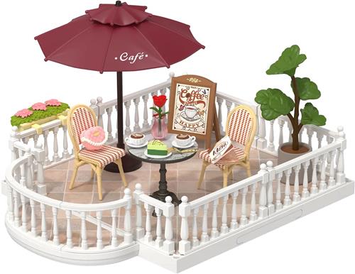 Robotime Super Store Chic Café Terrace - DWP09 - Rolife Super Store Series - Bouwpakket - Miniatuur - Modelbouw - Cadeautip