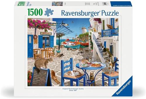 Ravensburger puzzel cat's of Mykonos 1500 stukjes.