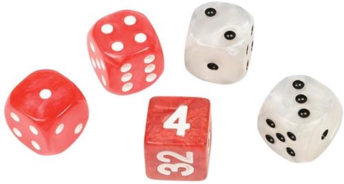 Philos dobbelset Backgammon kunststof rood-wit 16 mm spelaccessoire.