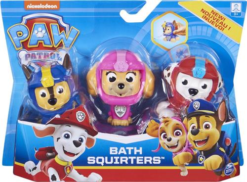 PAW Patrol - Badspeelgoed met Marshall Chase en Skye - 3 waterspuiters