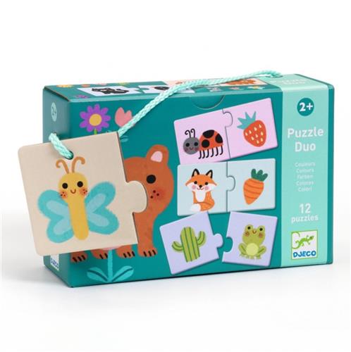 Djeco puzzel duo kleuren 10 x 2 stukjes 2+