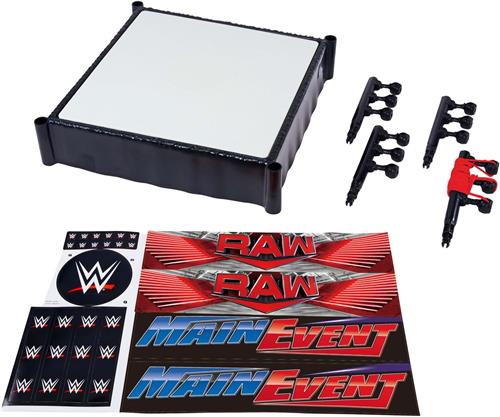 Mattel WWE speelset worstelring met RAW en Main Event labels.