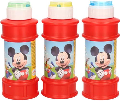 4x Disney Mickey Mouse bellenblaas flesjes met spelletje 175 ml voor kinderen - Uitdeelspeelgoed - Grabbelton speelgoed