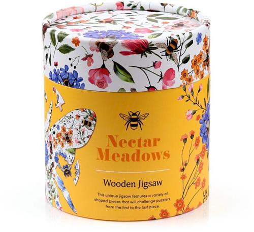 Nectar Meadows Bij  Houten 130-Stuks Bij-Vorm Legpuzzel