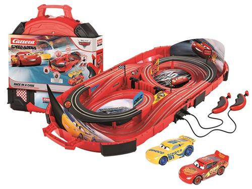Carrera Racebaan - Speed Arena - Disney Pixar Cars - Koffer - Lightning McQueen - Dinoco Cruz Ramirez - 2,77m