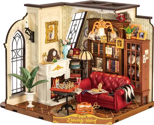 Robotime Catherine's Living Room | Rolife DIY Miniature House Series | DG175 | Knutselen | Bouwpakket | Hobby | Miniatuurhuisje | Creatief