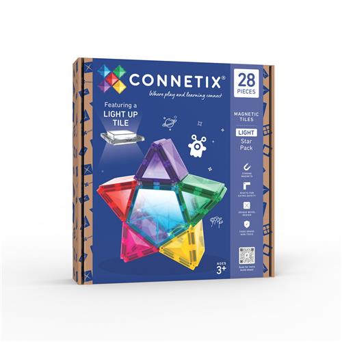 CONNETIX - Magnetisch Tegels - Licht ster pak, 28 Stuks
