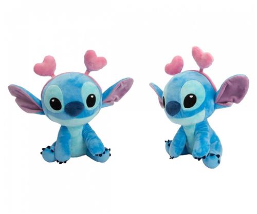 Disney - Stitch knuffel met hartjes - 25 cm - Pluche