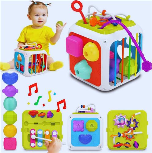 Montessori Rollende Balvorm Sorteerder Kubus  Vroeg Educatief Speelgoed Voor 6-12 Maanden - Perfect Voor 1 Jaar Oud  Ontwikkeling En Activiteit Voor Jongens En Meisjes