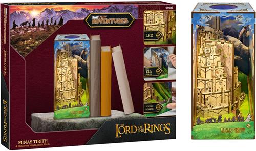 Revell Modelbouwpakket - 00536 Tiny Adventures - Lord of the Rings - Minas Tirith - Boekhoekje met LED Verlichting - 18x11x23cm Houten - Revell -