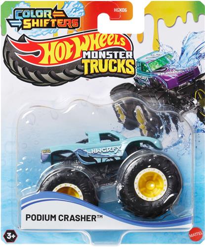 Hot Wheels Color Shifters Monster Trucks PODIUM CRASHER Vehicle, Monstertruck, 3 jaar, Metaal, Meerkleurig