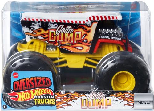 Hot Wheels Monster Trucks Oversized GOTTA DUMP Vehicle, Monstertruck, 3 jaar, Metaal, Meerkleurig