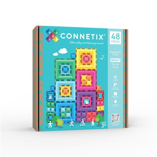 CONNETIX - Magnetisch Tegels - Bright Portaalpakket, 48 stuks