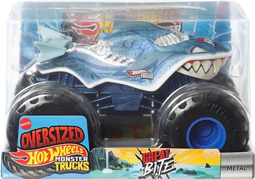 Hot Wheels Monster Trucks Oversized GREAT BITE Vehicle, Monstertruck, Metaal, Meerkleurig