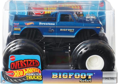 Hot Wheels Monster Trucks Oversized BIGFOOT Vehicle, Monstertruck, 3 jaar, Metaal, Kunststof, Meerkleurig