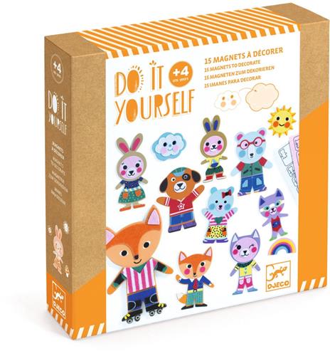 Djeco creatieve mozaïekset Funky family - stickers en magneten FSC MIX.