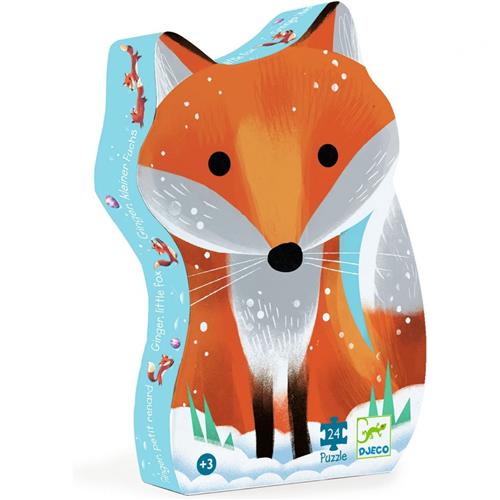 Djeco puzzel vos - 24 stukjes - FSC MIX - kleurrijk speelgoed.