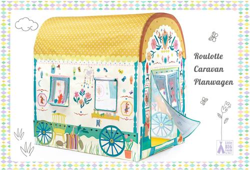 Djeco speelhuis caravan - grote tent voor kinderen caravan speelgoed.