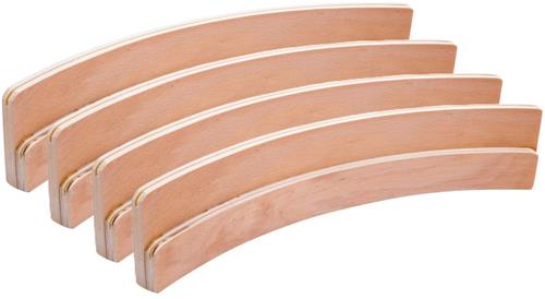 Longfield Games dubbele speelkaarthouder - 4x - 35 cm - hout - kaarten standaard - houder voor speelkaarten