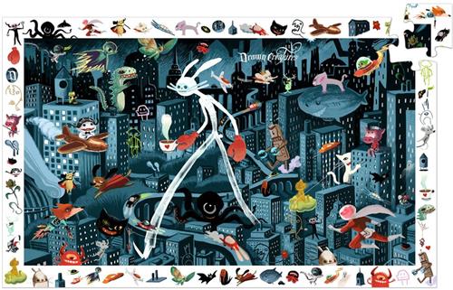 Djeco puzzel Night City - 200 stukjes - observatie speelgoed.