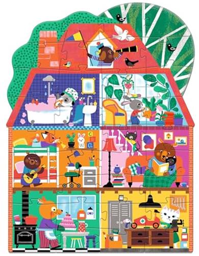 Djeco puzzel huis p'tits copains - 36 stukjes - FSC MIX karton.