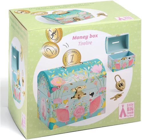 Djeco spaarpot Ballerina met hangslot