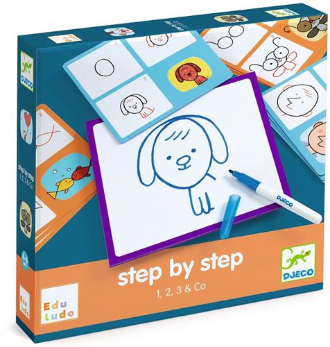 Djeco leren tekenen stap voor stap 1,2,3 & Co