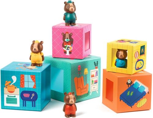 Djeco baby kleuren TopaniHouse - stapelblokken en dieren speelgoed.